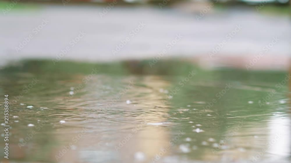 High quality video of man in black shoes stepping into the puddle in 4k slow motion 60fps High quality video of man in black shoes stepping into the puddle in 4k slow motion 60fps