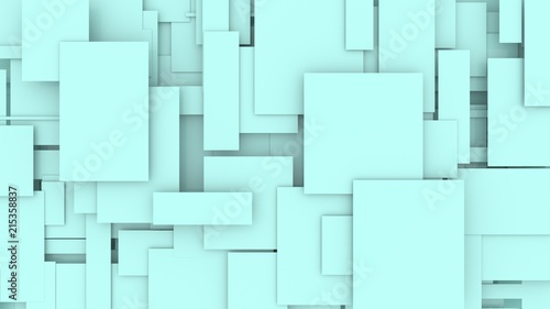 Illustration of moving rectangles 3D illustration
