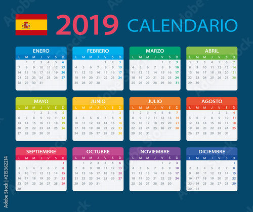 Calendar 2019 - Spanish Version