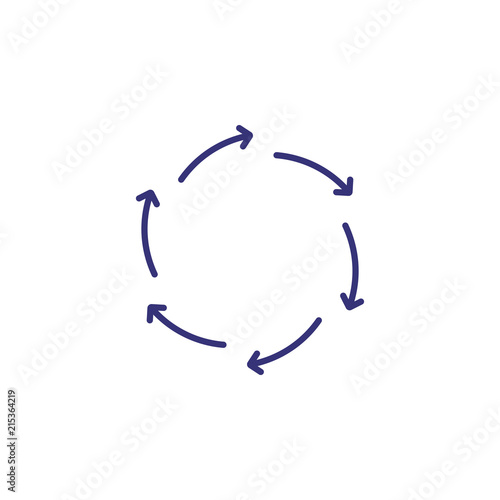 Life cycle line icon. Arrow, round shape, recycle. Cycle process concept. Can be used for topics like nature, ecology, environment