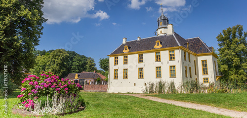 Panorama of the old dutch mansion Fraeylemaborg in Slochteren, Netherlands photo