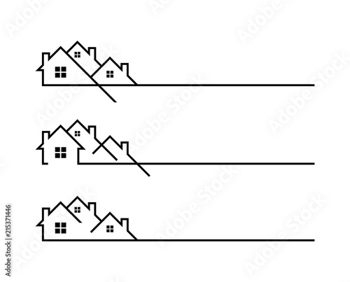 Real estate Logo with Abstract Property and Home shape