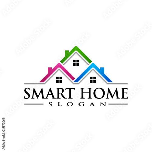 Real estate Logo with Abstract Property and Home shape