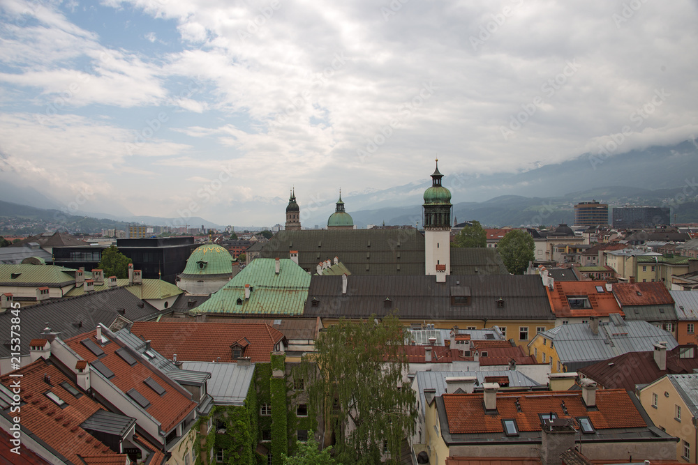 Panorama of Innsbruck city, Tyrol, Austria