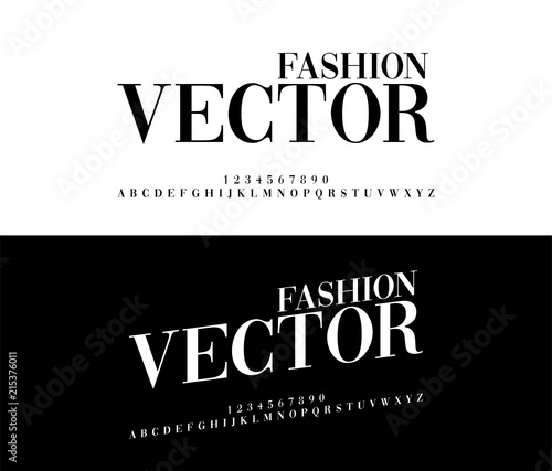Fashion elegant alphabet letters set. Exclusive Custom Letters. alphabet designs. Typography font classic style, regular and italic. vector illustrator photo