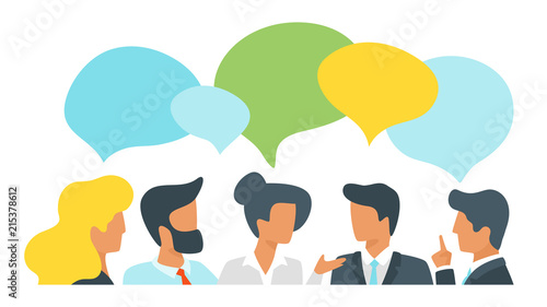businessman with speech bubbles