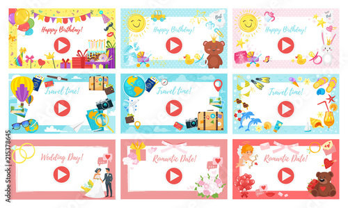 video and photo frame background