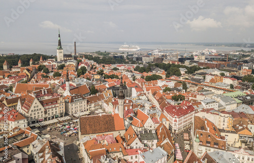 Aerial view of Tallinn city