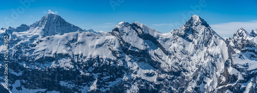 Switzerland, snow alps panorama view © AlehAlisevich