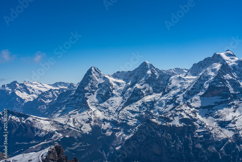 Switzerland, snow alps panorama view © AlehAlisevich