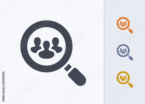 Magnifier & Group - Pastel Cutwork Icons