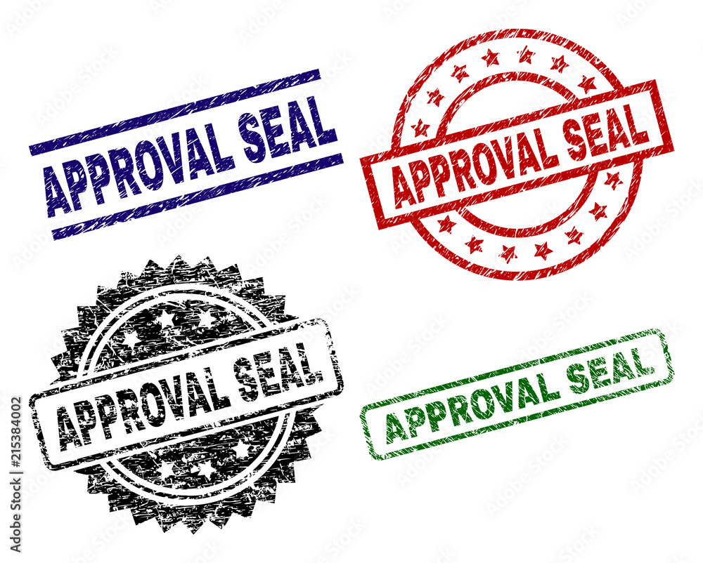 APPROVAL SEAL prints with corroded style. Black, green,red,blue vector rubber prints of APPROVAL SEAL label with retro style. Rubber seals with circle, rectangle, rosette shapes. APPROVAL SEAL prints with corroded style. Black, green,red,blue vector rubber prints of APPROVAL SEAL label with retro style. Rubber seals with circle, rectangle, rosette shapes.