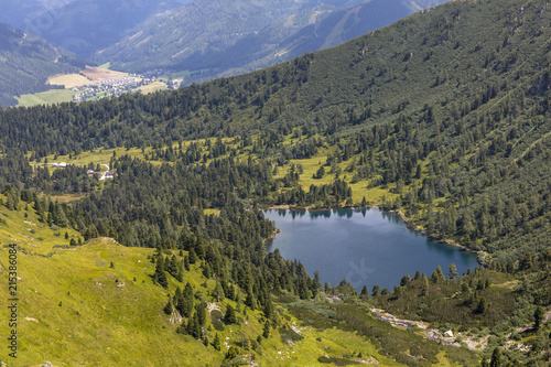 mountain lake scheibelsee near rottenmann  in the low tauern  styria  rottenmanner tauern  austria