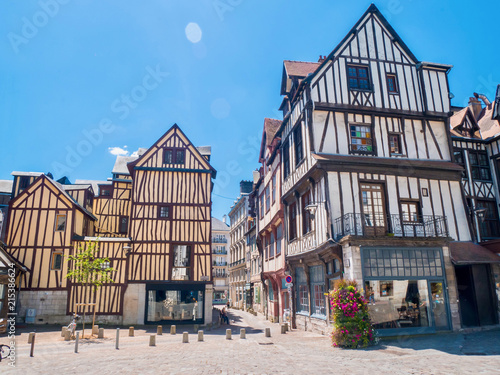 Maison typique à colombages à Rouen, Normandie