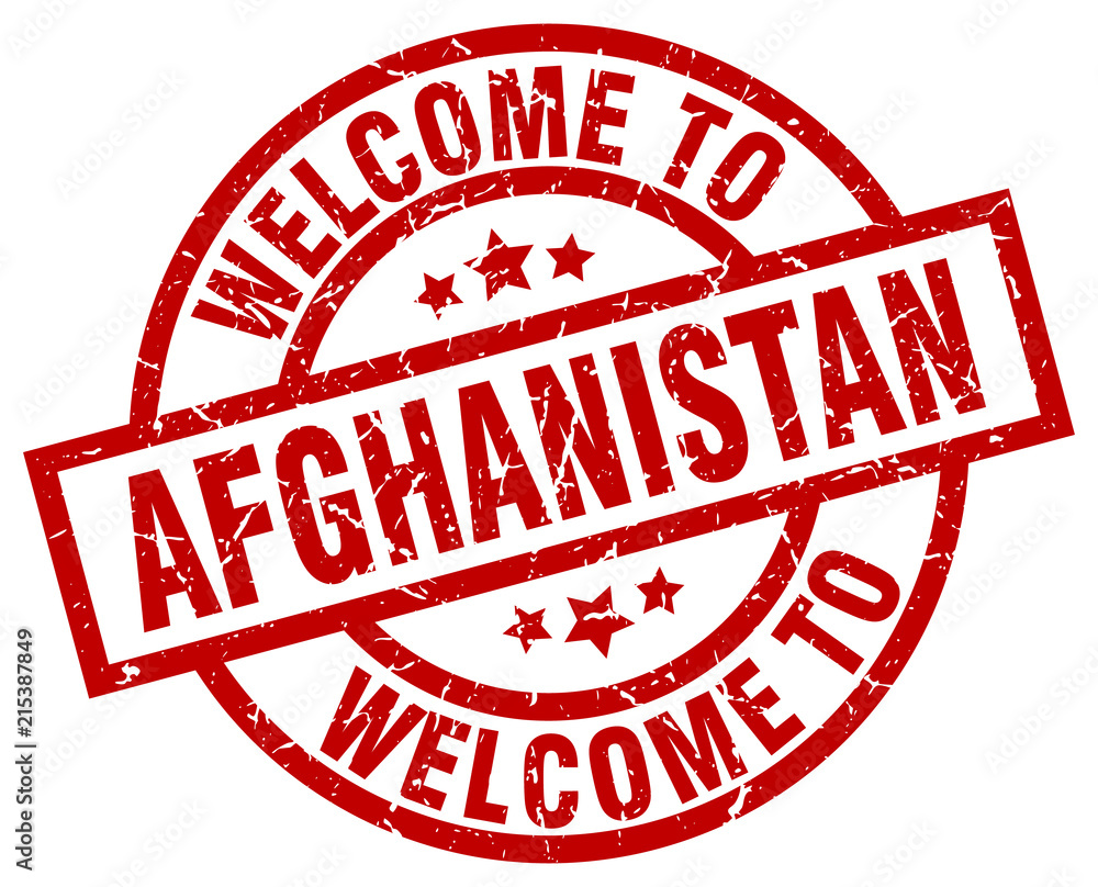 welcome to Afghanistan red stamp welcome to Afghanistan red stamp