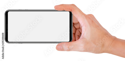 Mobile phone snapping a picture isolated on white background