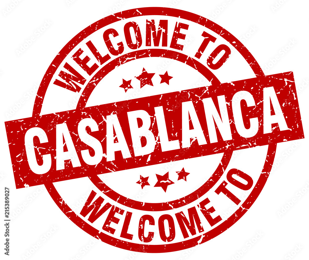 welcome to Casablanca red stamp welcome to Casablanca red stamp