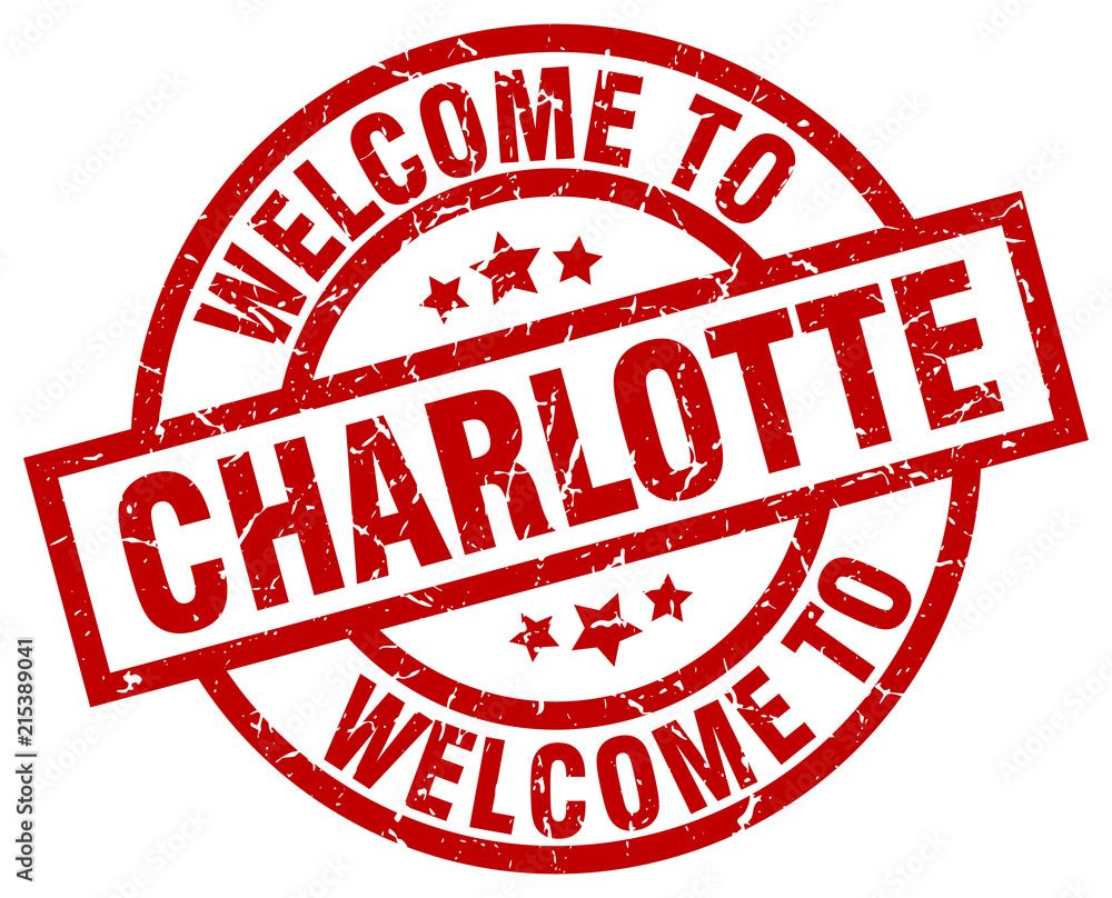 welcome to Charlotte red stamp welcome to Charlotte red stamp