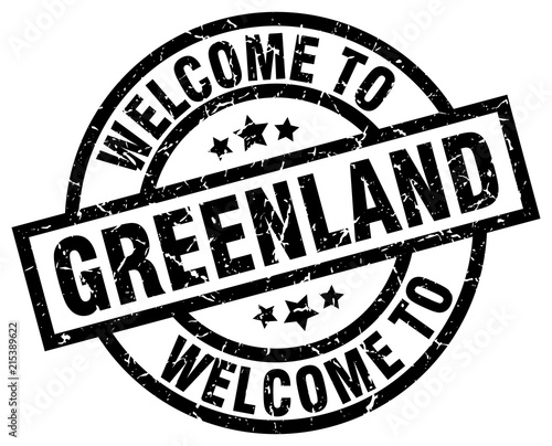 welcome to Greenland black stamp
