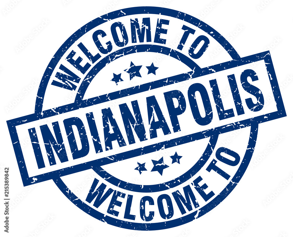 welcome to Indianapolis blue stamp welcome to Indianapolis blue stamp