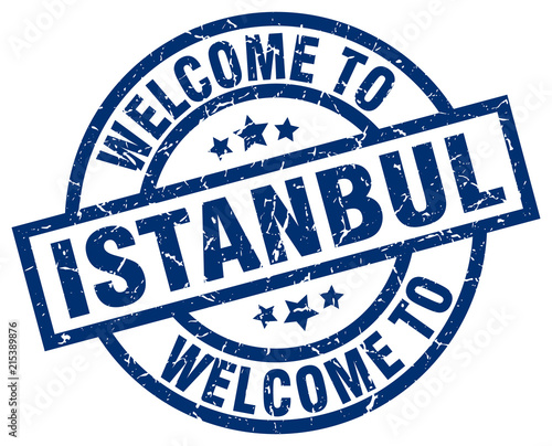 welcome to Istanbul blue stamp