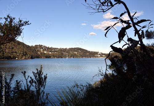 Flat Rock Beach and Middle Harbour in Garigal National Park at low tide (Sydney, NSW, Australia) photo