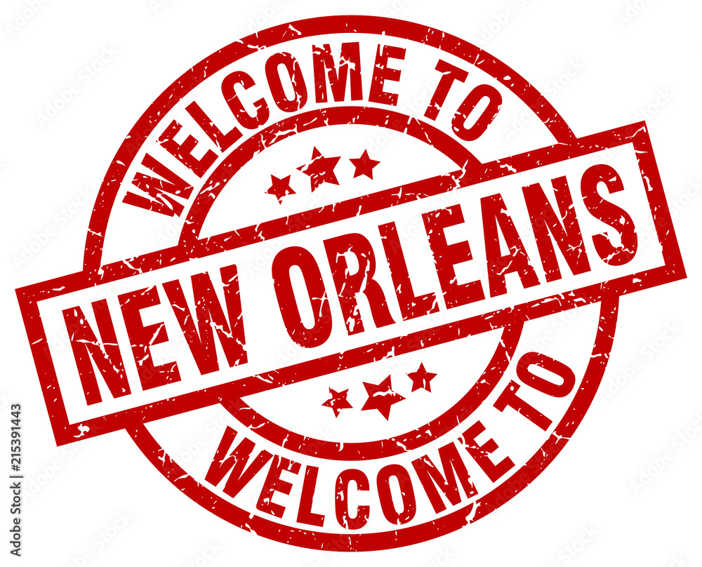 welcome to New Orleans red stamp welcome to New Orleans red stamp