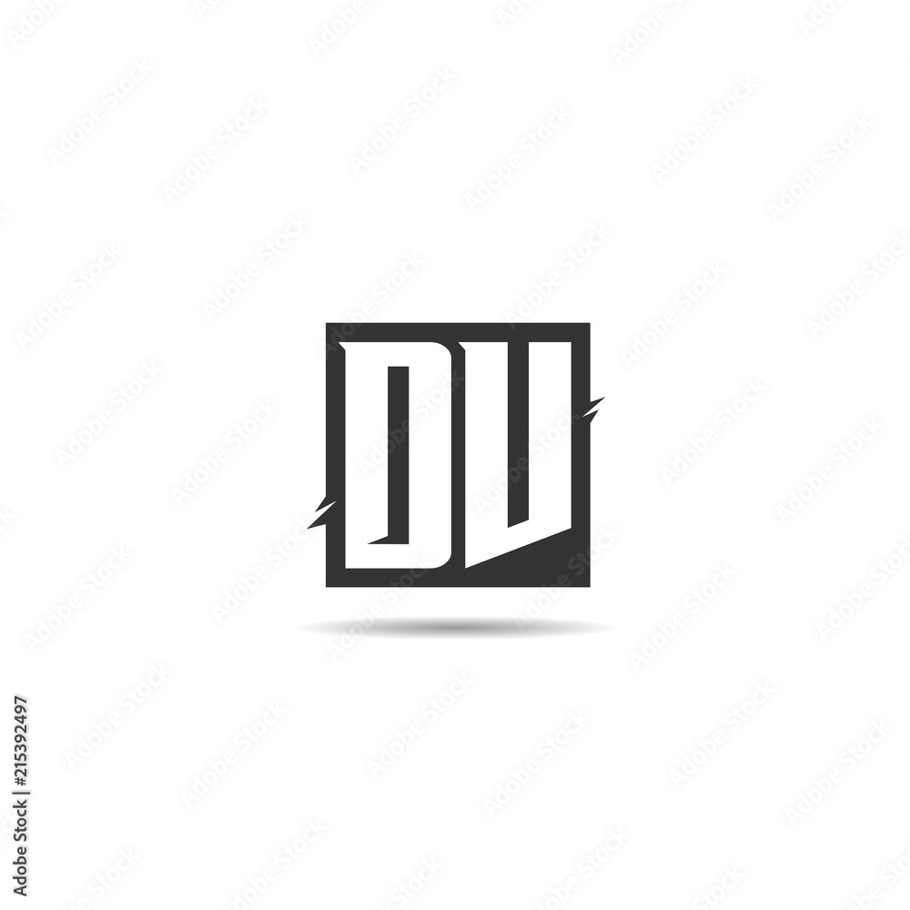 Initial Letter DV Logo Template Design