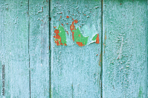 Vintage wooden background with peeling paint