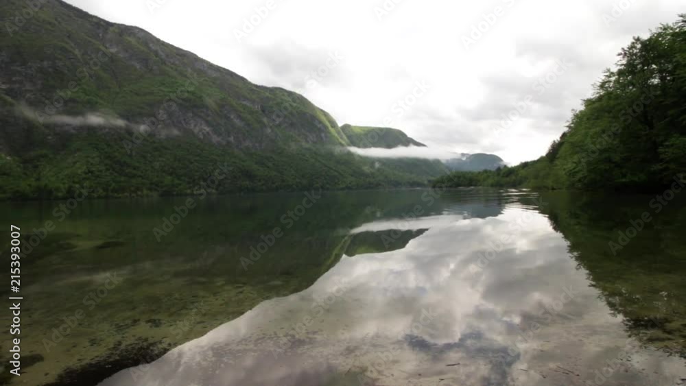 Lake Bohinj next to the camping site in Ukanc. Lake Bohinj next to the camping site in Ukanc.