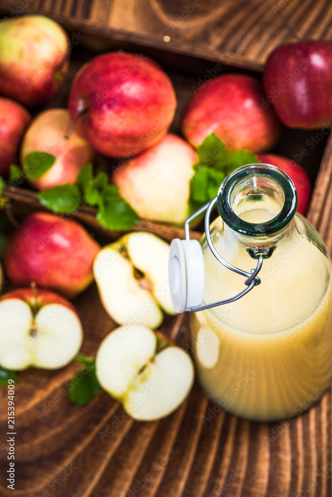 Freshly pressed cloudy apple juice Freshly pressed cloudy apple juice
