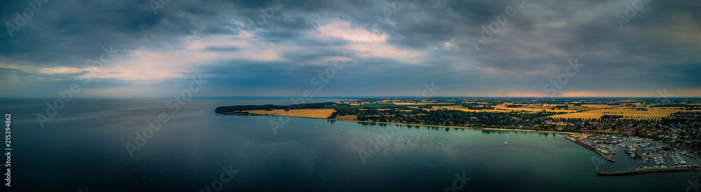 Drone view of a coastal line in Denmark Drone view of a coastal line in Denmark