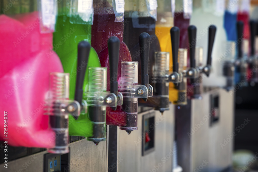 Fruit ice for sale in summer in the bar Fruit ice for sale in summer in the bar