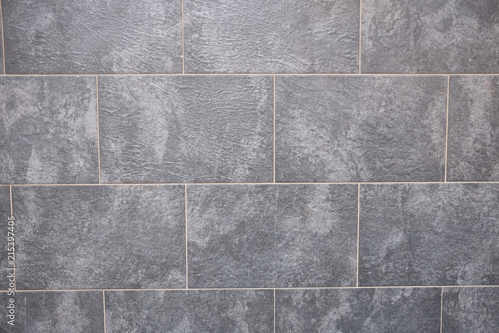 Naklejka premium Brick wall texture, grey blocks 