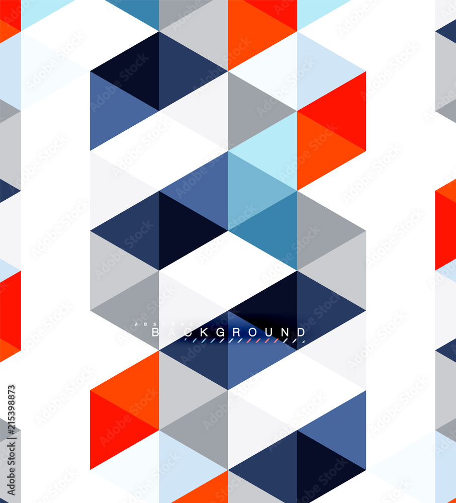 Multicolored triangles abstract background, mosaic tiles concept Multicolored triangles abstract background, mosaic tiles concept