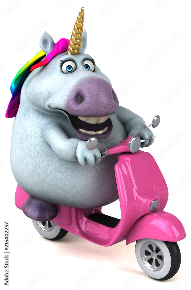 Fun unicorn - 3D Illustration Fun unicorn - 3D Illustration