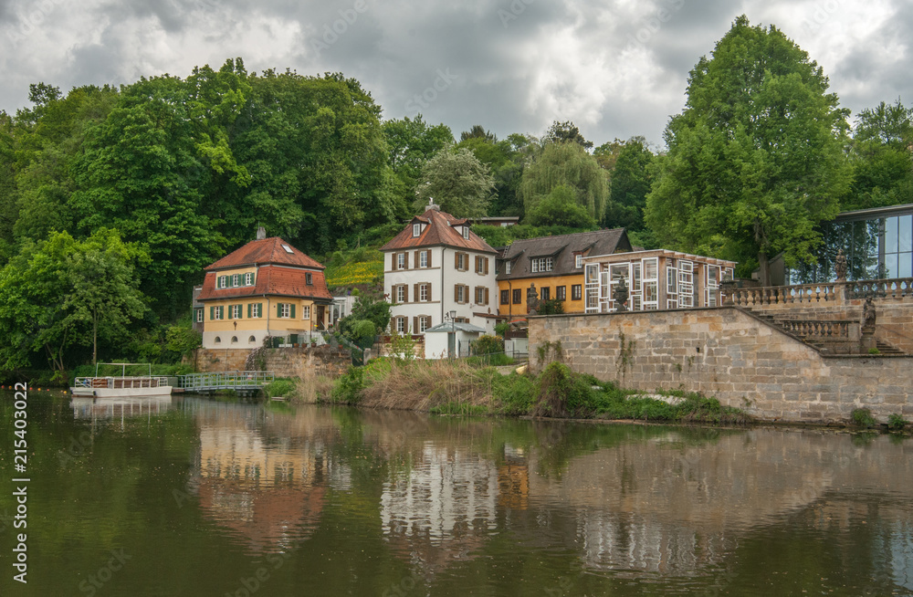 City landscape, river, old buildings, Bamberg, Germany 2