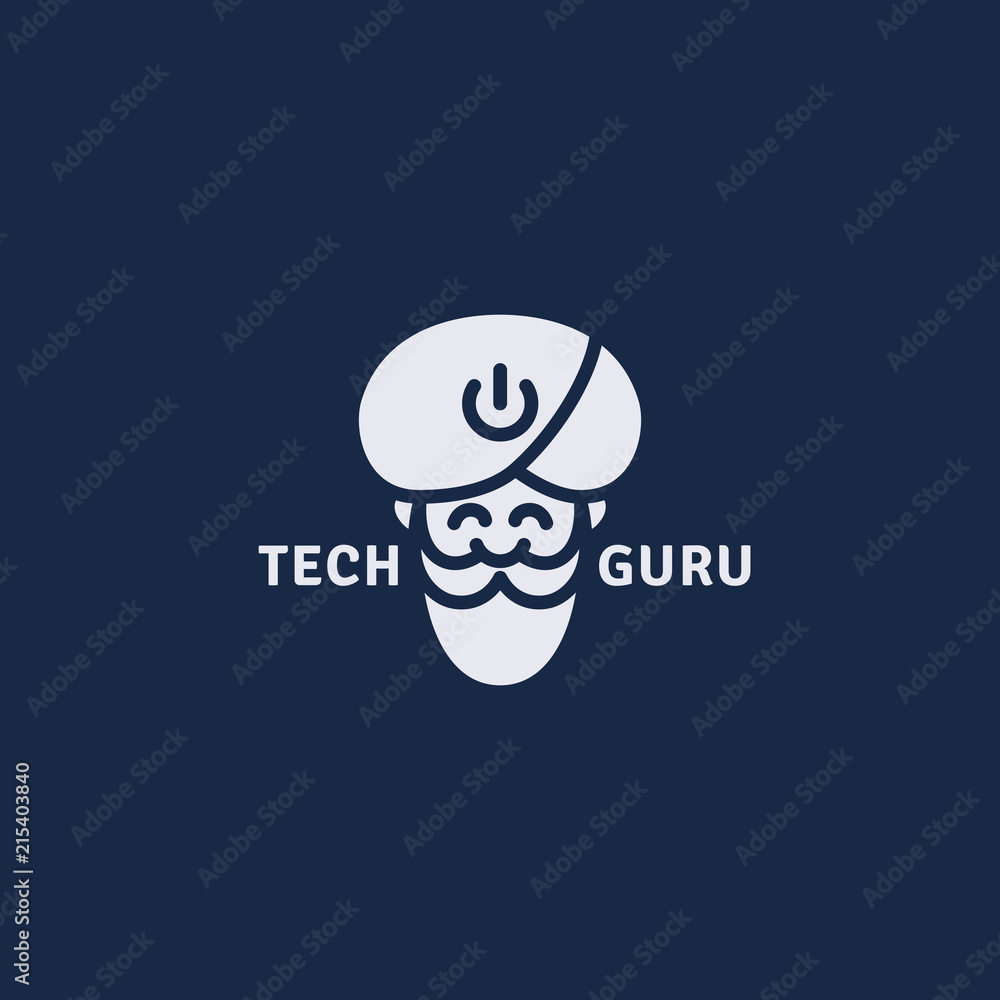 Tech guru logo - obrazy, fototapety, plakaty 