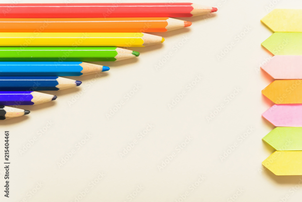 School accesories lie on table. Top view School accesories lie on table. Top view