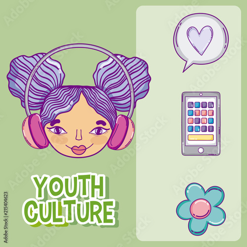 Youth culture cartoon