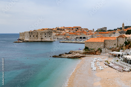 Fototapeta Naklejka Na Ścianę i Meble -  Beatiful view of famous Dubrovnik old & world heritage city of Croatia