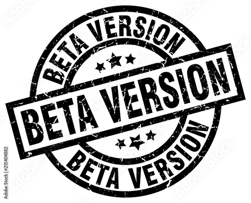 beta version round grunge black stamp