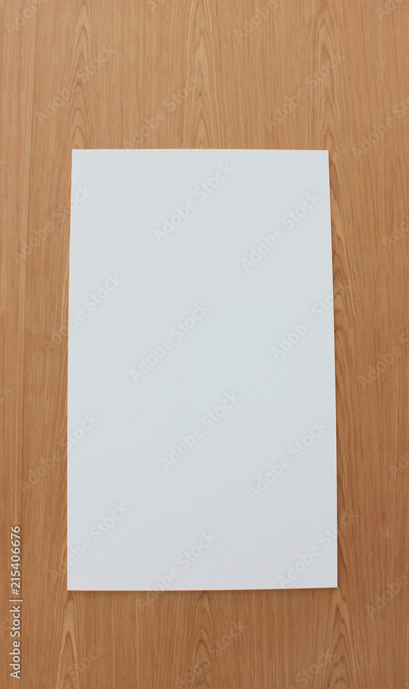 White Poster Frame with Copy Space Isolated on Empty Wooden Panel Background. Blank Template, Mock Up Design of Paper Page on the Wood Material Wall. Simple Border Frame of Modern Note Canvas Banner. White Poster Frame with Copy Space Isolated on Empty Wooden Panel Background. Blank Template, Mock Up Design of Paper Page on the Wood Material Wall. Simple Border Frame of Modern Note Canvas Banner.