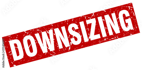 square grunge red downsizing stamp