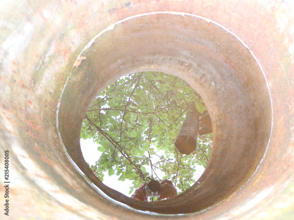 reflection in a barrel of water reflection in a barrel of water