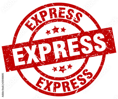 express round red grunge stamp