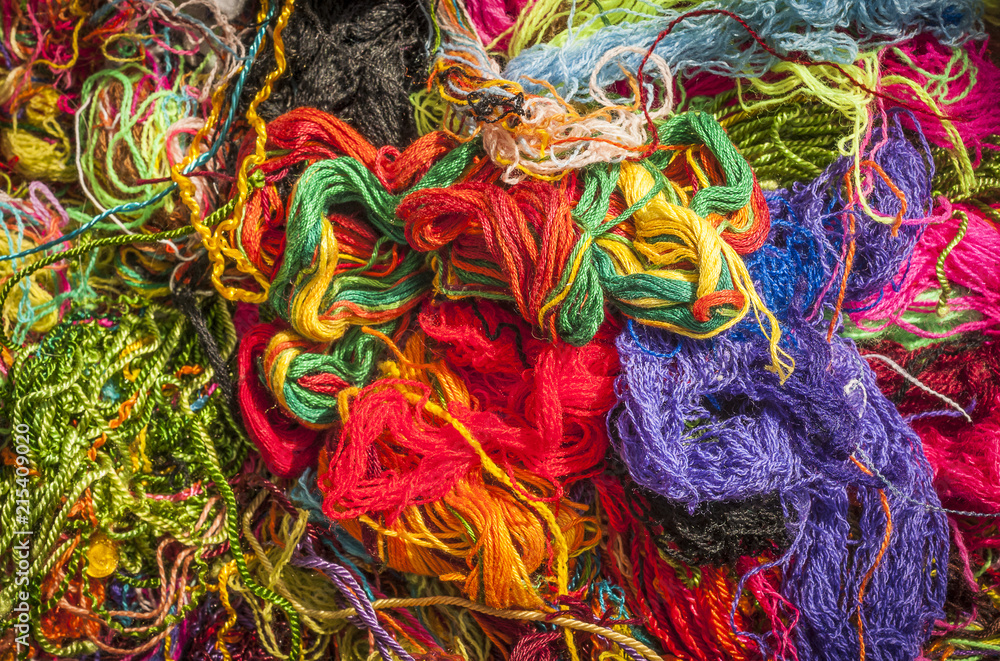 Colorful threads, texture Colorful threads, texture