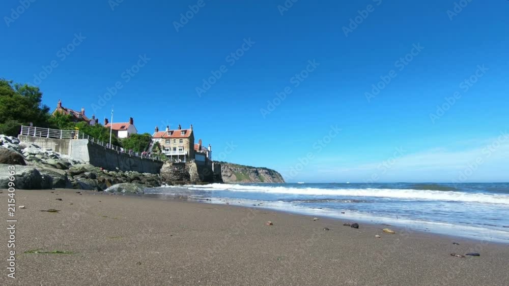 The View Along The Beach At Robin Hood's Bay In The North Yorkshire, England. The View Along The Beach At Robin Hood's Bay In The North Yorkshire, England.