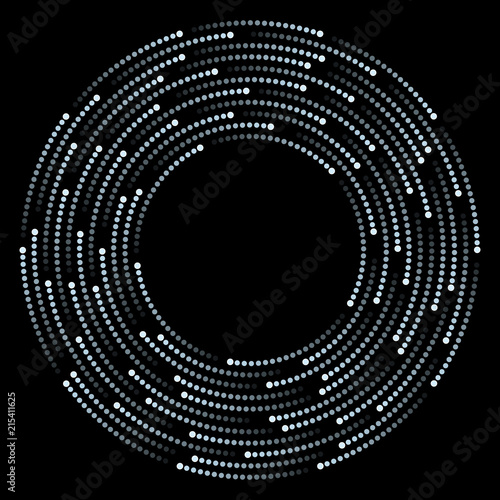 Halftone circular motion frame.