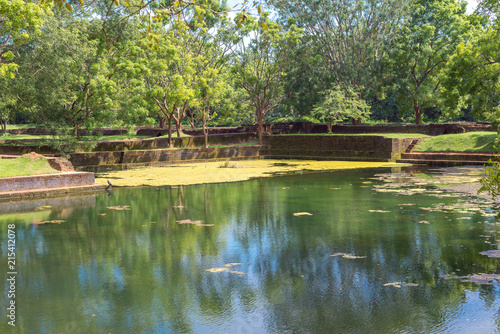 Water garden in the in the central section of Sigiriya cit. it is among the oldest landscaped gardens in the world